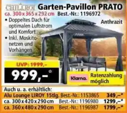 Norma CHILLROI Garten-Pavillon PRATO Angebot