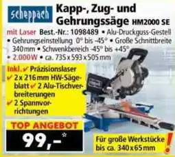 Norma Scheppach Kapp-, Zug- und Gehrungssäge HM2000 SE Angebot