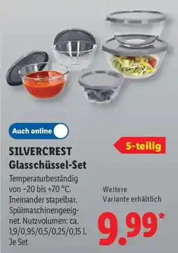 Lidl SILVERCREST Glasschüssel-Set Angebot