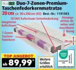 Norma Duo-7-Zonen-Premium-Taschenfederkernmatratze Angebot