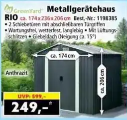 Norma GreenYard Metallgerätehaus RIO Angebot