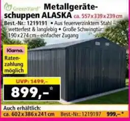 Norma GreenYard Metallgeräteschuppen ALASKA Angebot