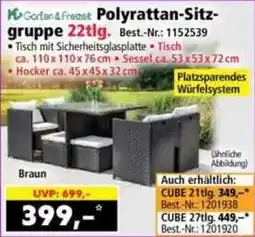 Norma Garten &Freizeit Polyrattan-Sitzgruppe 22tlg. Angebot
