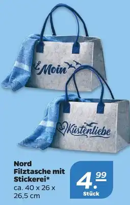 Netto Nord Filztasche mit Stickerei Angebot