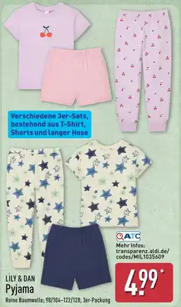 Aldi Nord LILY & DAN Pyjama Angebot