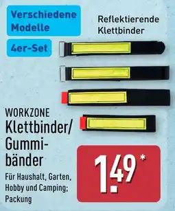 Aldi Nord WORKZONE Klettbander/Gummibänder Angebot