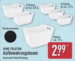 Aldi Nord HOME CREATION Aufbewahrungsboxen Angebot