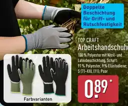 Aldi Nord TOP CRAFT Arbeitshandschuhe Angebot