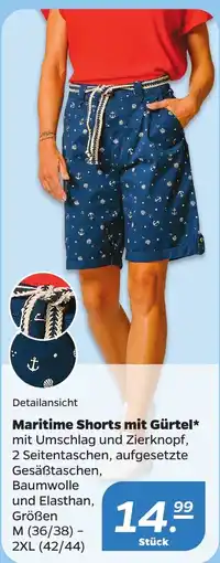 Netto Maritime Shorts mit Gürtel Angebot