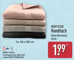 Aldi Nord NOVITESSE Handtuch Angebot
