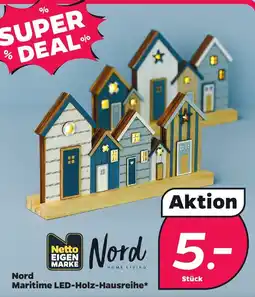 Netto Nord Maritimes LED-Holz-Hausreihe Angebot
