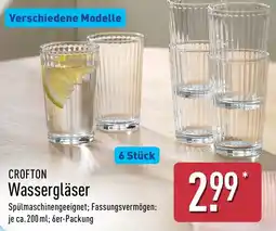 Aldi Nord CROFTON Wassergläser Angebot