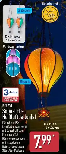 Aldi Nord BELAVI Solar-LED-Heißluftballon(s) Angebot