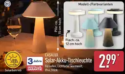 Aldi Nord CASALUX Solar-Akku-Tischleuchte Angebot