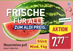 Aldi Nord Wassermelone groß Angebot