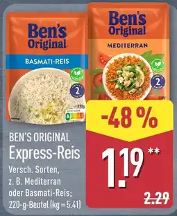 Aldi Nord Ben's Original Express-Reis Angebot