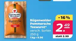 Netto Rügenwalder Pommersche Teewurst Angebot