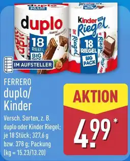 Aldi Nord FERRERO duplo/Kinder Angebot