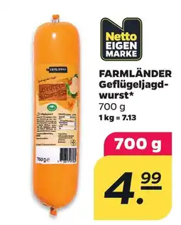 Netto FARMLÄNDER Geflügeljagdwurst Angebot