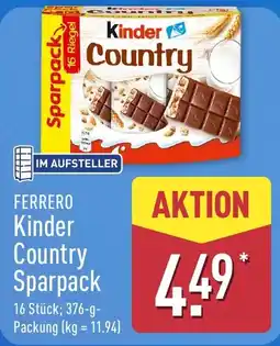 Aldi Nord FERRERO Kinder Country Sparpack Angebot