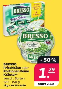 Netto BRESSO Frischkäse oder Portionen Feine Kräuter Angebot