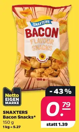Netto SNAXTERS Bacon Snacks Angebot