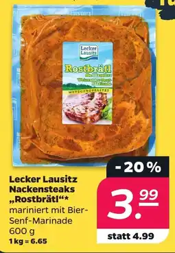 Netto Lecker Lausitz Nackensteaks „Rostbrätl“ Angebot