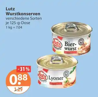V Markt Lutz wurstkonserven Angebot