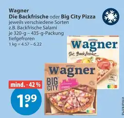 V Markt Wagner die backfrische oder big city pizza Angebot