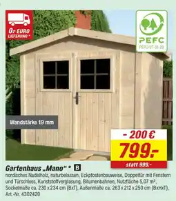 toom Baumarkt Gartenhaus ,,Mano" Angebot