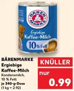 Kaufland Bärenmarke ergiebige kaffee-milch Angebot