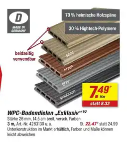 toom Baumarkt WPC-Bodendielen „,Exklusiv" Angebot