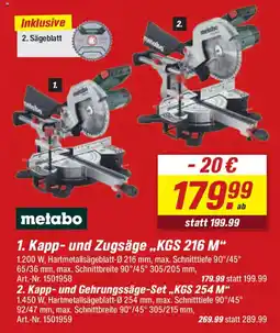 toom Baumarkt melabo 1. Kapp- und Zugsäge ,,KGS 216 M" Angebot