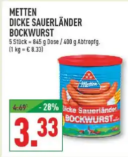 Marktkauf Metten dicke sauerländer bockwurst Angebot