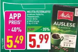 Marktkauf Melitta filterkaffee Angebot