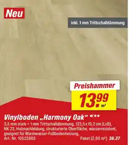 toom Baumarkt Vinylboden ,,Harmony Oak" Angebot