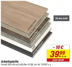 toom Baumarkt Arbeitsplatte Angebot