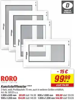 toom Baumarkt RORO TOREN FENSTER Kunststofffenster Angebot