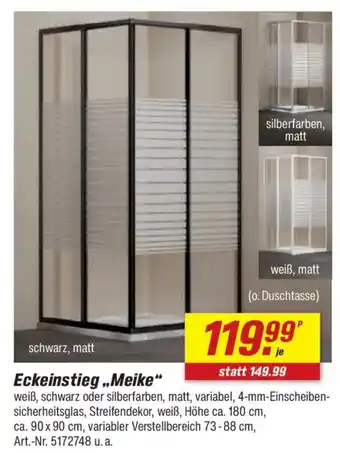 toom Baumarkt Eckeinstieg „Meike" Angebot