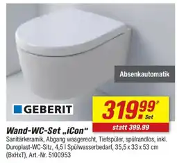 toom Baumarkt GEBERIT Wand-WC-Set „,iCon" Angebot