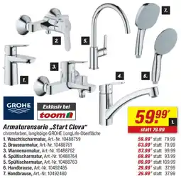 toom Baumarkt GROHE Armaturenserie ,,Start Clova" Angebot