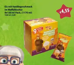 Mix Markt Eis mit Vanillegeschmack im Waffelbecher Angebot