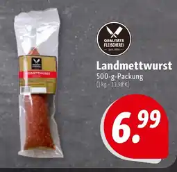 Nah & Frisch QUALITÄTS FLEISCHEREI Landmettwurst Angebot