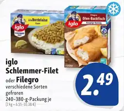 Nah & Frisch iglo Schlemmer-Filet oder Filegro Angebot