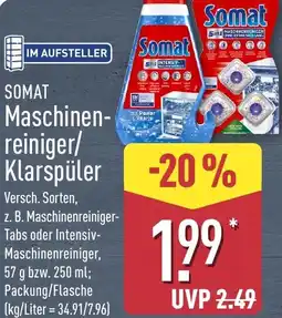 Aldi Nord SOMAT Maschinenreiniger/ Klarspüler Angebot