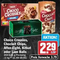 HIT Choco crossies, choclait chips, after eight, kitkat oder lion balls Angebot