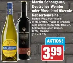 HIT Martin Schongauer, Deutsches Weintor oder Moselland Akzente Rebsortenweine Angebot