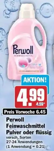 HIT Perwoll Feinwaschmittel Pulver oder flüssig Angebot