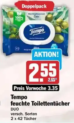 HIT Tempo feuchte Toilettentücher Angebot