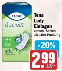 HIT Tena Lady Einlagen Angebot